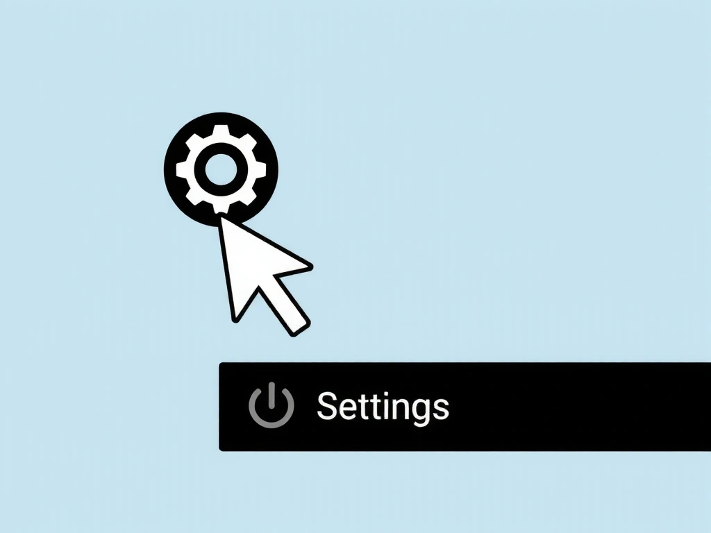 Ilustrație cu un cursor care apasă pe un buton de setări, simbolizând controlul utilizatorului asupra cookie-urilor.