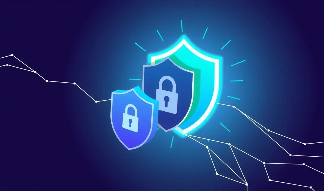 Ilustrație abstractă a securității datelor și confidențialității online