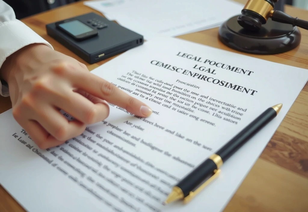 Mână care indică un document